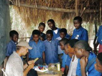 canadian volunteer graeme teaches science ghana africa