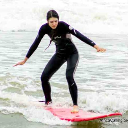 ghana surfing busua beach